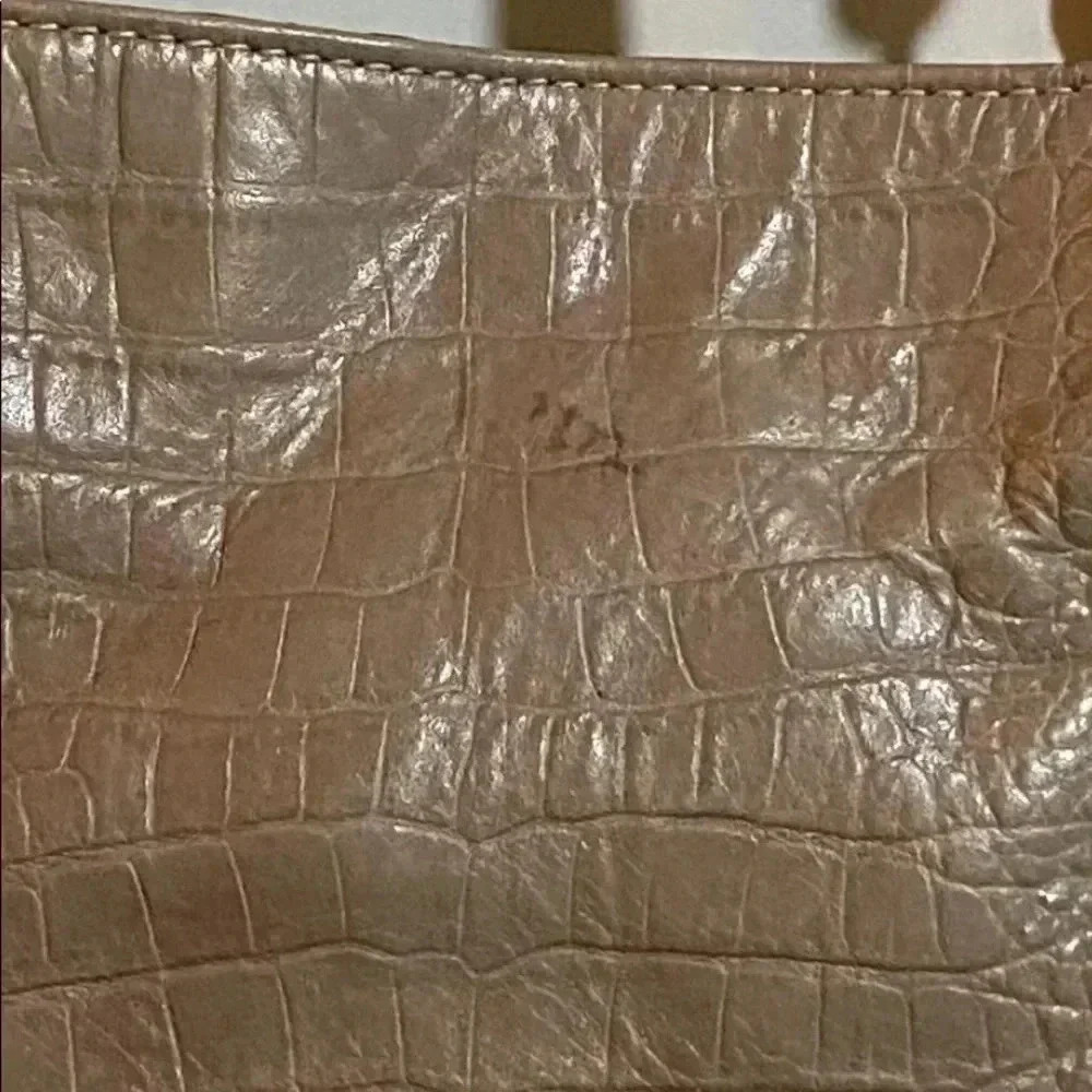 G.I.L.I. Grey leather satchel handbag - Picture 13 of 13